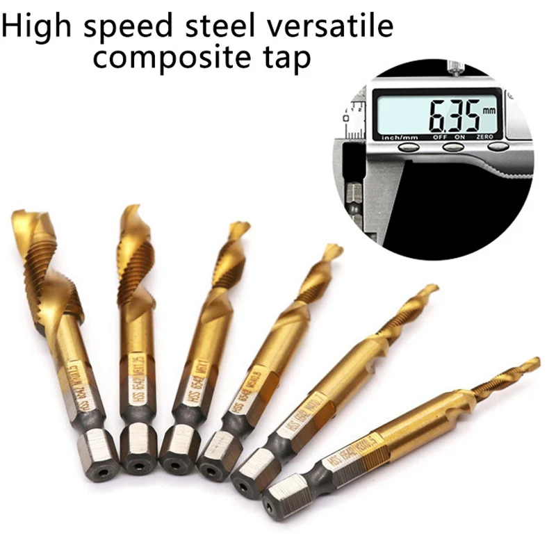 M3-M10 Composite Taps Machine Power Tools Hexagonal Handle Titanium Plated Drill Bits HSS 6542 Screw Tap-Hand Operated Tools
M3-M10 Composite Taps Machine Power Tools Hexagonal Handle Titanium Plated Drill Bits HSS 6542 Screw Tap-Hand Operated Tools