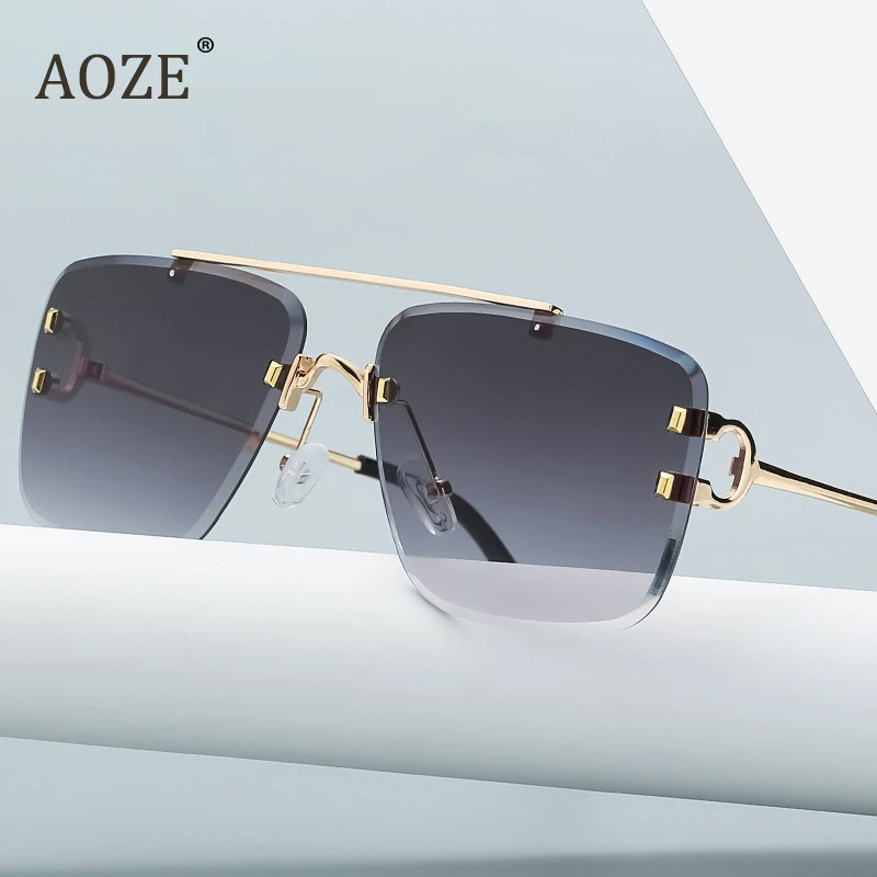 

2021 Fashion Cool Unique Rimless Style Spikes Rivets Sunglasses uv400 Vintage Women Men Brand Design Sun Glasses Zonnebril 3040