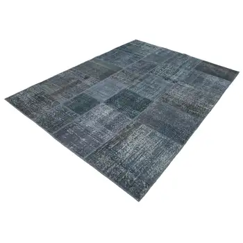 171x239 Cm Grey Handmade Patchwork Rug-6x8 Ft 
171x239 Cm Grey Handmade Patchwork Rug-6x8 Ft