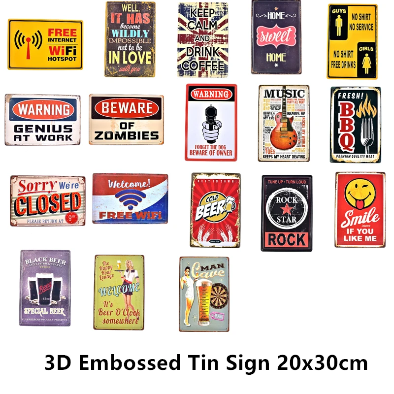 Rock Wifi Music Man Cave Vintage 3D Embossed Metal Tin Signs Home Bar Garage Pub Decorative Plates Wall Stickers Art Painting
Rock Wifi Music Man Cave Vintage 3D Embossed Metal Tin Signs Home Bar Garage Pub Decorative Plates Wall Stickers Art Painting