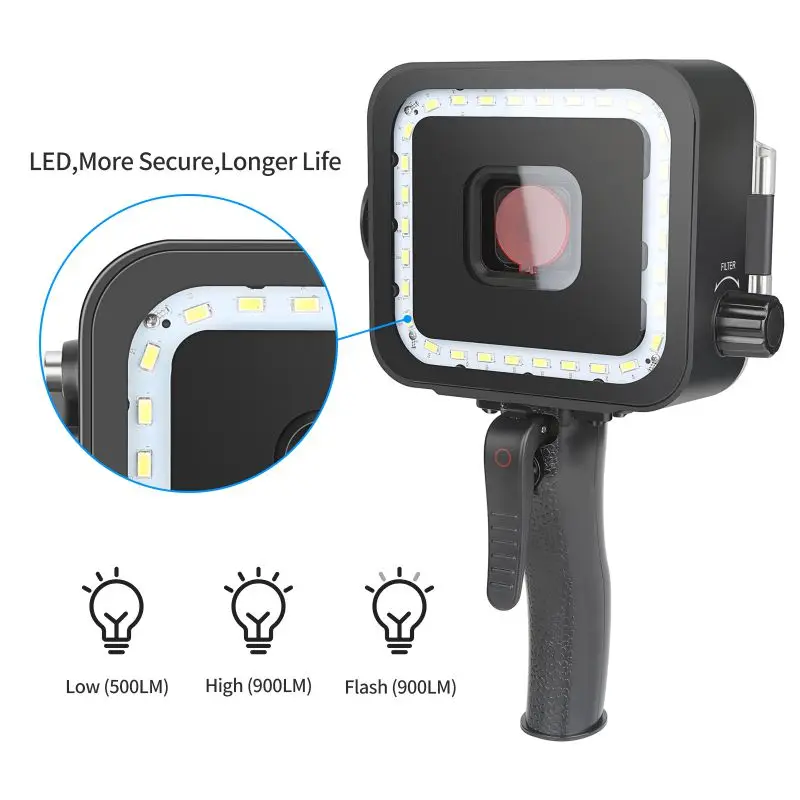Design for Gopro Accessories Camera Underwater Lighting Black Waterproof Light For Gopro Hero 5 / 6 / 7
Design for Gopro Accessories Camera Underwater Lighting Black Waterproof Light For Gopro Hero 5 / 6 / 7