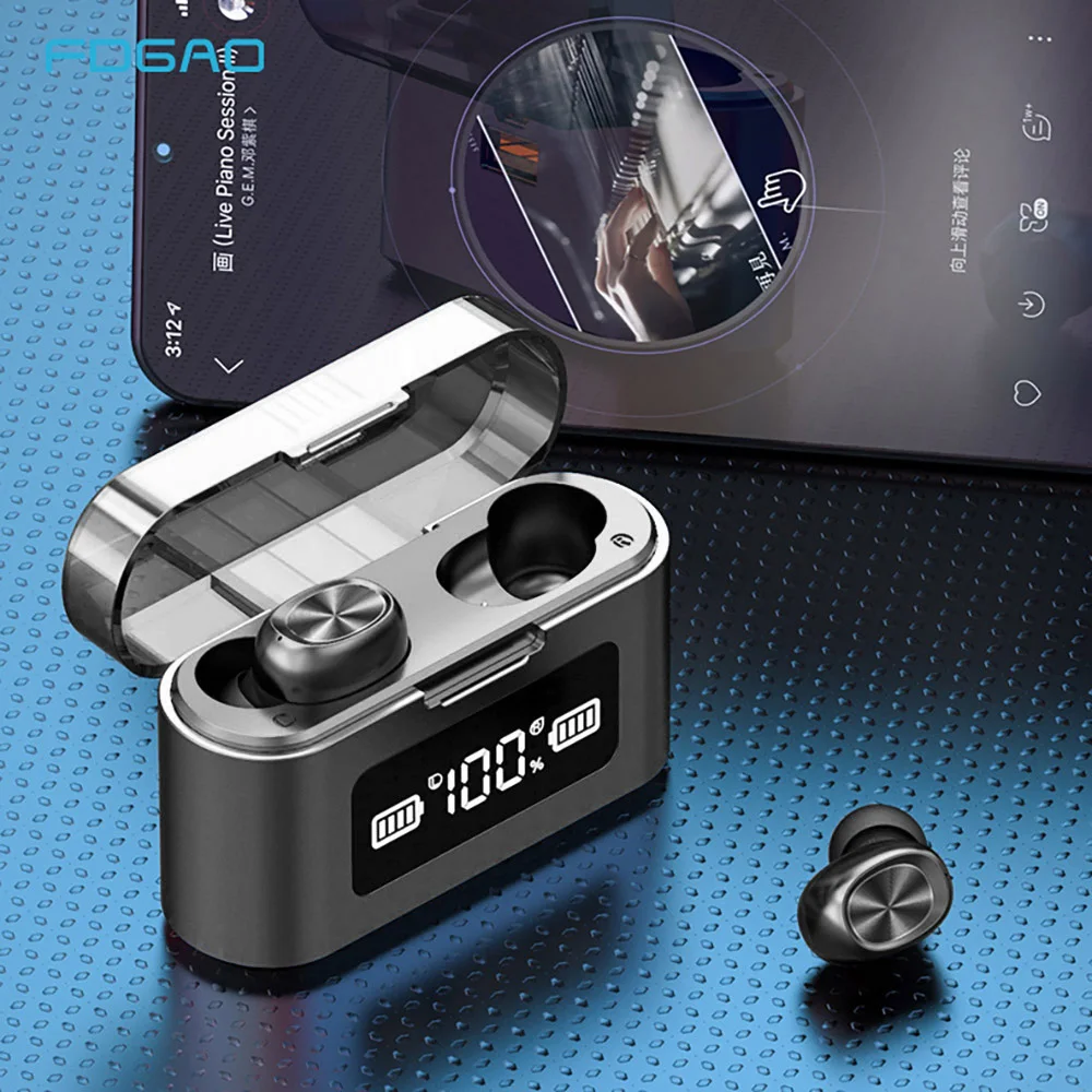 Bluetooth 5.1 Earphones TWS Fingerprint Touch Control Headset HiFI Stereo In-ear Earbuds Wireless Headphones Waterproof Sports
Bluetooth 5.1 Earphones TWS Fingerprint Touch Control Headset HiFI Stereo In-ear Earbuds Wireless Headphones Waterproof Sports