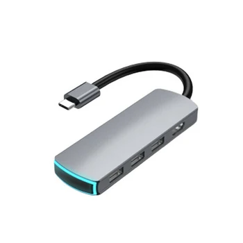 USB C Hub 6-In-1 USB C Adapter with 4K USB C to HDMI 3 USB 3.0 Ports 3.5mm o 60W Pd Charging Port with Breathing Light for M
USB C Hub 6-In-1 USB C Adapter with 4K USB C to HDMI 3 USB 3.0 Ports 3.5mm o 60W Pd Charging Port with Breathing Light for M