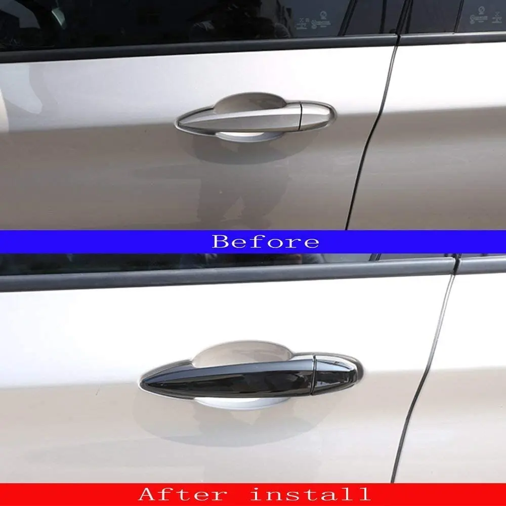 

ABS Chrome Door Handle Trim Sticker Accessories for BMW X1 F48 2016/18 2 series 218i Gran Tourer F46 2015-2017 gloss black