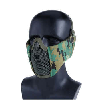 Tactical Half Face Mask Military CS Game Mask Airsoft Shooting Mesh Mask with Ear Protection Hunting Paintball Masks
Tactical Half Face Mask Military CS Game Mask Airsoft Shooting Mesh Mask with Ear Protection Hunting Paintball Masks