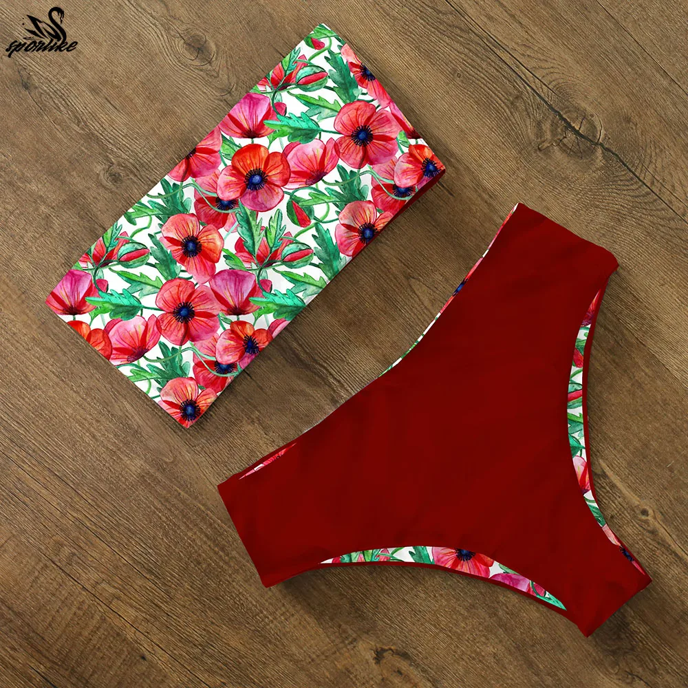 Bikini estampado de cintura alta para mujer, traje de baño de banda cruzado en la espalda, ropa de playa, 2024 Bikini estampado de cintura alta para mujer, traje de baño de banda cruzado en la espalda, ropa de playa, 2024