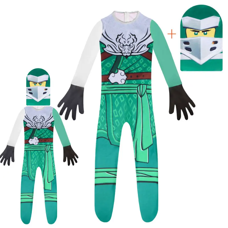 LEGO Ninjago Карнавальный Костюм Человек-паук Детские зеленые Комплекты одежды