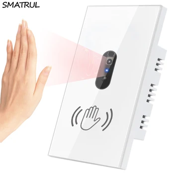 SMATRUL Wall Light Switch Infrared Sensor No Need Touch Smart Home Glass Screen Panel Neutral Wire US 110V 220V Electrical Power
SMATRUL Wall Light Switch Infrared Sensor No Need Touch Smart Home Glass Screen Panel Neutral Wire US 110V 220V Electrical Power