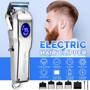 LED Man Hair Trimmer with 4 Limit Combs Electric Hair Clipper Professional Cordless Rechargeable Stainless Steel Shaver EU Plug
LED Man Hair Trimmer with 4 Limit Combs Electric Hair Clipper Professional Cordless Rechargeable Stainless Steel Shaver EU Plug