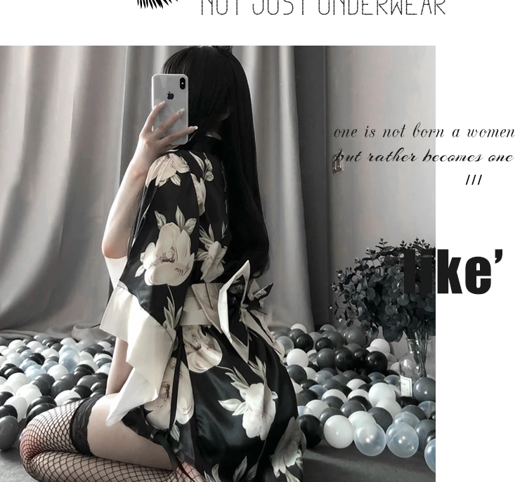 LILICOCHAN Japanese Kimono Sexy Cosplay Outfit For Women Traditional Style Robe Yukata Costumes Pajamas Soft Silk Belt 3pcs Set Black Red 19 LILICOCHAN Japanese Kimono Sexy Cosplay Outfit For Women Traditional Style Robe Yukata Costumes Pajamas Soft Silk Belt 3pcs Set Black Red -Zentai shop online Hc94cfd5ca8214aab9ffb729d32f6fc6bf.jpg