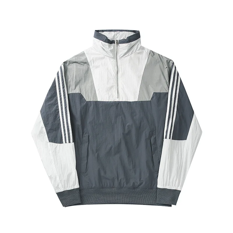 British-Style Set Square Mesh Three Bars Pullover Trench Coat Raincoat Jacket 
British-Style Set Square Mesh Three Bars Pullover Trench Coat Raincoat Jacket