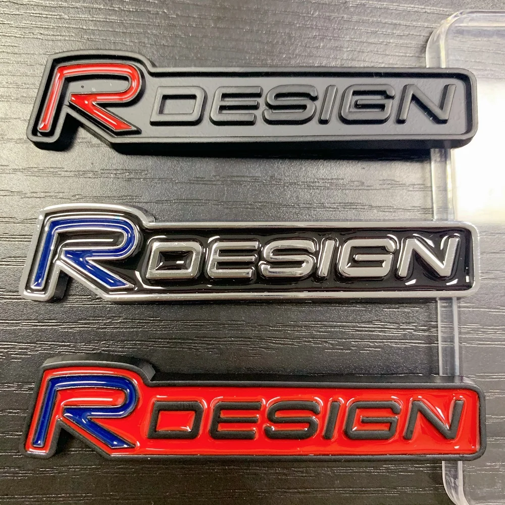 R design Car Styling Sticker 3D Badge Emblem For Volvo Rdesign