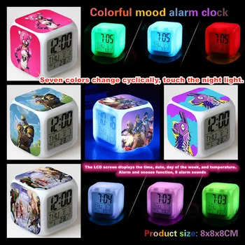 New Fortnites Colorful Mood Alarm Clock Anime Game Battle Royale Figure Luminous LED Colorful Flash Alarm CLock Desk Light Gift
New Fortnites Colorful Mood Alarm Clock Anime Game Battle Royale Figure Luminous LED Colorful Flash Alarm CLock Desk Light Gift