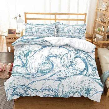 Blue Sea Wave Single Double Duvet Cover Set 2/3Pcs Girl Microfiber Bedding Set Pillowcase Family Bed Linen Set Ocean Bedspread
Blue Sea Wave Single Double Duvet Cover Set 2/3Pcs Girl Microfiber Bedding Set Pillowcase Family Bed Linen Set Ocean Bedspread