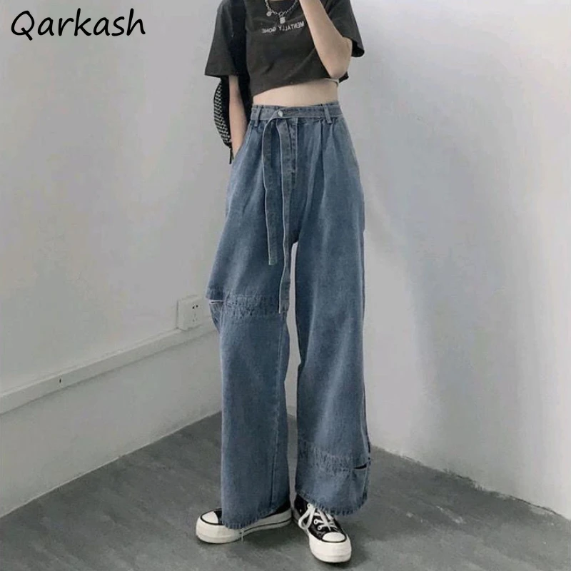 Jeans Women Spring Autumn High Waist Loose Retros Denim Hole Sashes Fashion Hip Hop Vintage Wide Leg Casual Harajuku Streetwear
Jeans Women Spring Autumn High Waist Loose Retros Denim Hole Sashes Fashion Hip Hop Vintage Wide Leg Casual Harajuku Streetwear