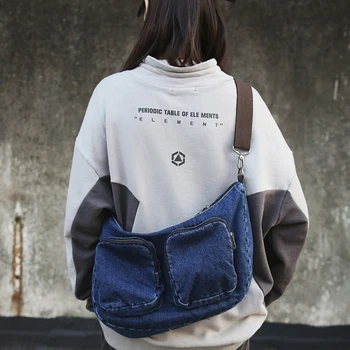 Denim Messenger Bag Ladies Bag 2020 Nueva personalidad Shoulder Messenger Bag Big Pocket Travel Bag Dumpling Bag
Denim Messenger Bag Ladies Bag 2020 Nueva personalidad Shoulder Messenger Bag Big Pocket Travel Bag Dumpling Bag