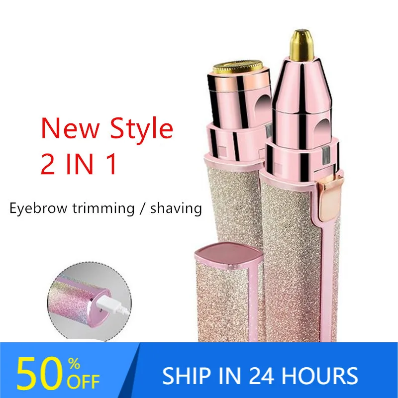 Protable 2 IN 1 Electric Epilator Eyebrow Trimmer Female Body Facial Lipstick Shape Hair Removal Women Painless Razor Shaver 40#
Protable 2 IN 1 Electric Epilator Eyebrow Trimmer Female Body Facial Lipstick Shape Hair Removal Women Painless Razor Shaver 40#