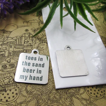 10pcs--"Toes in the Sand Beer in My Hand"stainless steel charms 5 styles for choosing DIY Charms for necklace bracelets
10pcs--"Toes in the Sand Beer in My Hand"stainless steel charms 5 styles for choosing DIY Charms for necklace bracelets