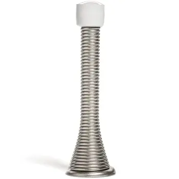 12 Pack Satin Nickel Door Stoppers - 3⅛ inch Flexible Heavy Duty RustProof Screw-In Stainless Steel Spring Stops with White Rubb 
12 Pack Satin Nickel Door Stoppers - 3⅛ inch Flexible Heavy Duty RustProof Screw-In Stainless Steel Spring Stops with White Rubb