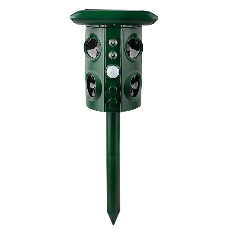 Animal Repellent, Solar Powered Waterproof Animal Repeller with Ultrasonic Wave, Motion Sensor, Flashing Light, Buzzer, 4 Speake
Animal Repellent, Solar Powered Waterproof Animal Repeller with Ultrasonic Wave, Motion Sensor, Flashing Light, Buzzer, 4 Speake