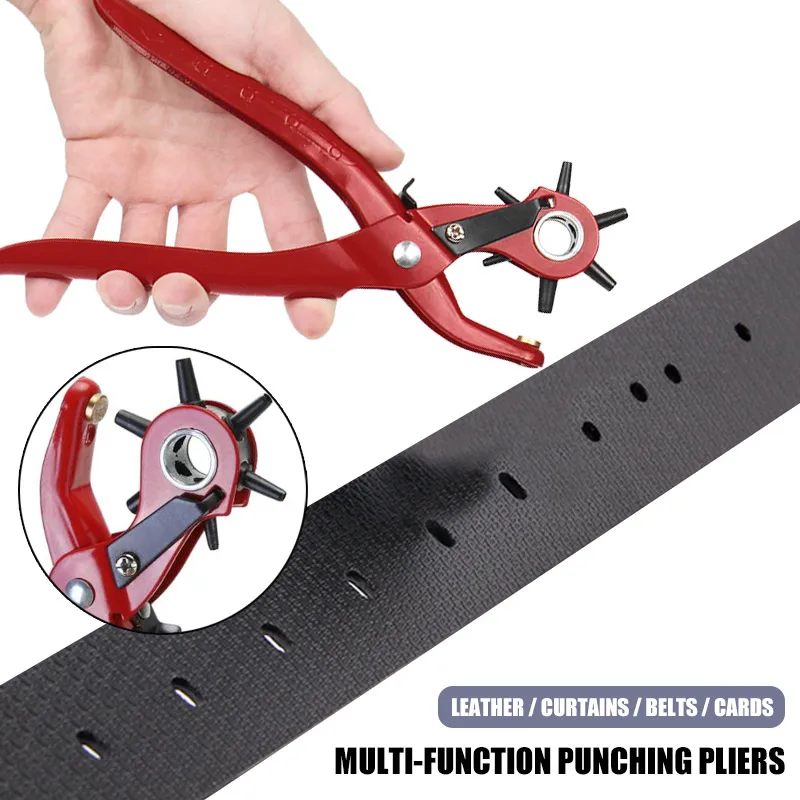 Revolving Punch Hole Tool Belt Punching Pliers Red Stainless Steel Fabric Belts Home Watch Strap Multifunction Economic Shoe
Revolving Punch Hole Tool Belt Punching Pliers Red Stainless Steel Fabric Belts Home Watch Strap Multifunction Economic Shoe