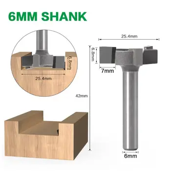 6mm 1/4"Shank 3 Teeth T-Slot Router Bit Milling Straight Edge Slotting Cutting
6mm 1/4"Shank 3 Teeth T-Slot Router Bit Milling Straight Edge Slotting Cutting