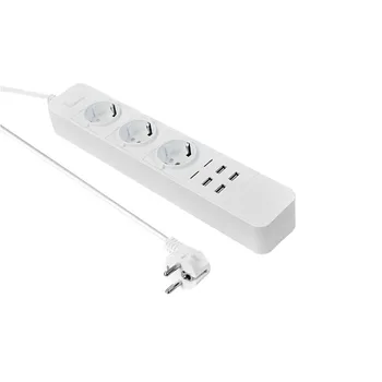 USB Power Strip EU Plug Socket 4 Outlets 4Ports USB Electronic Socket Home Office Power Board 1.8M Power Cord
USB Power Strip EU Plug Socket 4 Outlets 4Ports USB Electronic Socket Home Office Power Board 1.8M Power Cord