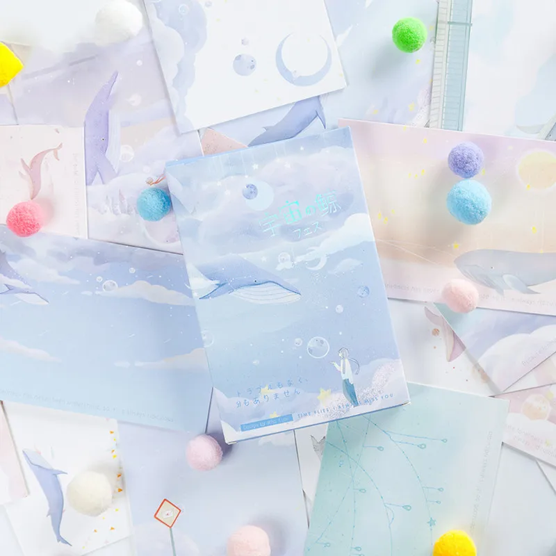 30 Pcs/pack Cute Ocean Whale Postcard for Birthday Present Message Card Creative Stationery Writing Greeting Gift Postcard
30 Pcs/pack Cute Ocean Whale Postcard for Birthday Present Message Card Creative Stationery Writing Greeting Gift Postcard