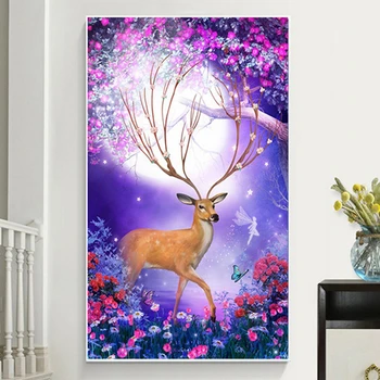 RAILONCH 5D DIY Diamond Painting Deer and Moon Picture Decoration Painting Cross Stitch Home Wall Decor Diamond Embroidery 
RAILONCH 5D DIY Diamond Painting Deer and Moon Picture Decoration Painting Cross Stitch Home Wall Decor Diamond Embroidery