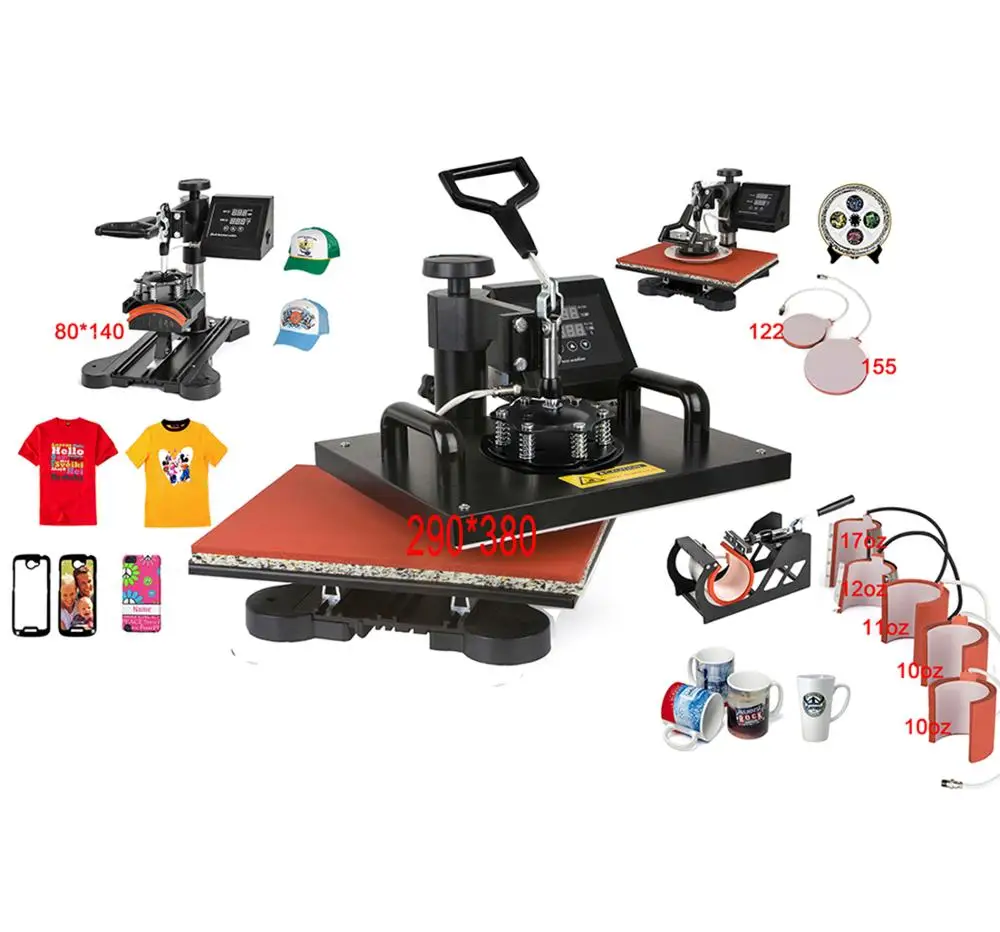 New Design 9 In 1 Combo Heat Press Machine,110V-240V Heat Transfer/Sublimation Machine,sublimation printer for Mug/Cap/TShirt Et
New Design 9 In 1 Combo Heat Press Machine,110V-240V Heat Transfer/Sublimation Machine,sublimation printer for Mug/Cap/TShirt Et