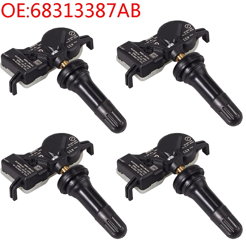 4Pcs Car TPMS Sensor 68252493AB For Jeep Renegade 2015-2018 433MHz Tire Pressure Monitor Systems 68313387AB For Cheysler 200
4Pcs Car TPMS Sensor 68252493AB For Jeep Renegade 2015-2018 433MHz Tire Pressure Monitor Systems 68313387AB For Cheysler 200