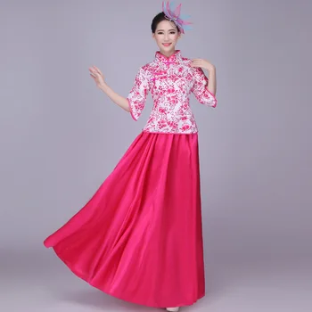 Hot Dance Dress New Ladies Blue And White Porcelain Stage Costumes National Dance Adult Performance Suits Large Size S-4xl
Hot Dance Dress New Ladies Blue And White Porcelain Stage Costumes National Dance Adult Performance Suits Large Size S-4xl