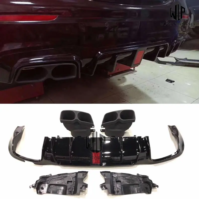 W213 High quality ABS material Rear diffuser with LED lights and tail pipes for Mercedes Benz W213 Car body kit
W213 High quality ABS material Rear diffuser with LED lights and tail pipes for Mercedes Benz W213 Car body kit