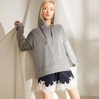 Women Gray Hooded Striped Pullover Sweatershirt Europe And The United Blouses Femme Blusas
Women Gray Hooded Striped Pullover Sweatershirt Europe And The United Blouses Femme Blusas