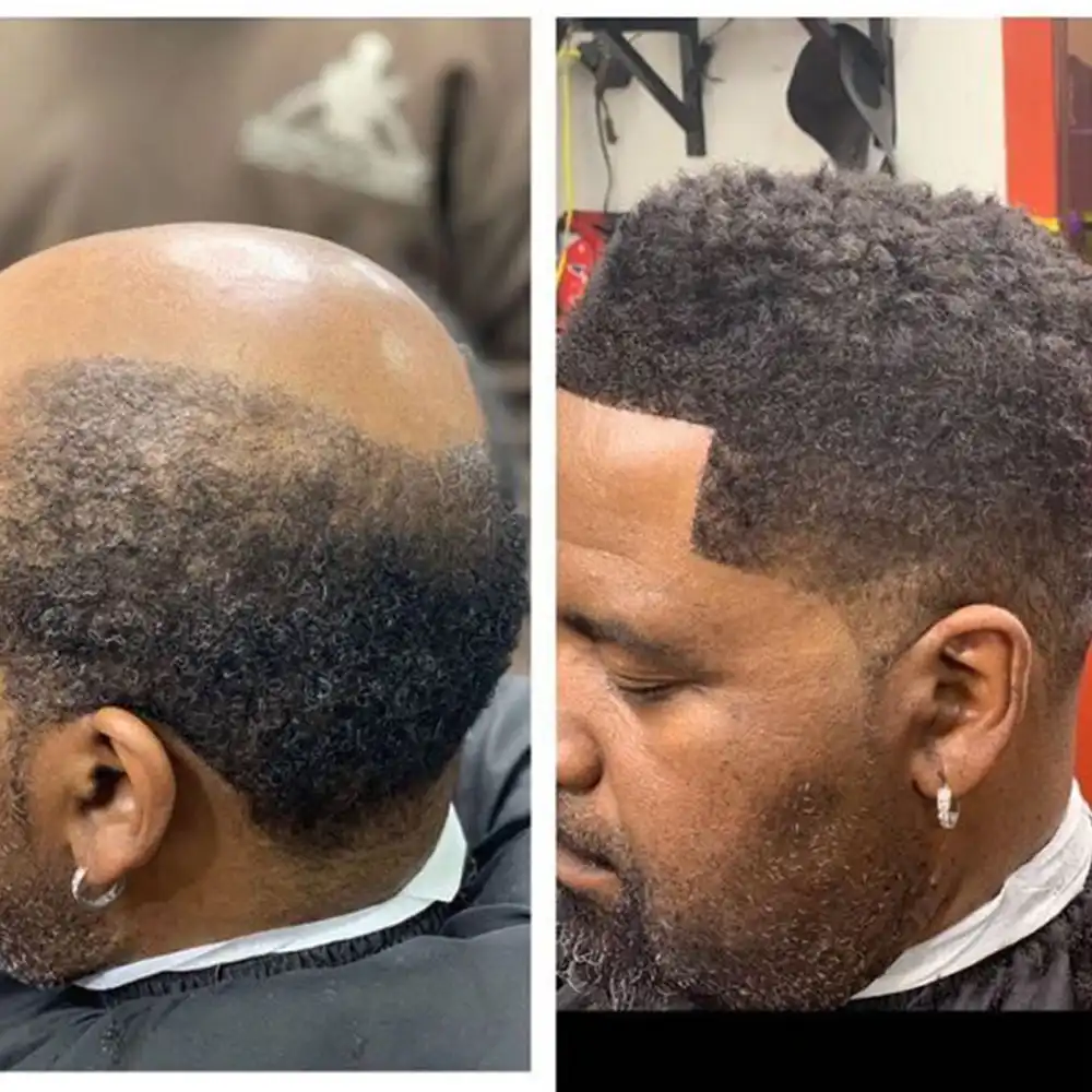 Afro Men S Toupee For African American Men Hairpiece 100 Human