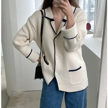 Alien Kitty Korean Casual Versatile Suit Lapel Fragrance Knitted Cardigan 2020 New Female Autumn Single Breasted Sweater Coat
Alien Kitty Korean Casual Versatile Suit Lapel Fragrance Knitted Cardigan 2020 New Female Autumn Single Breasted Sweater Coat