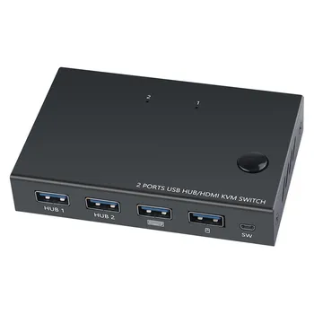 2 Ports USB HUB/HDMI KVM Switcher Video Display Switch Box Converter USB Switch Splitter for 2 PC Sharing Keyboard Mouse Printer
2 Ports USB HUB/HDMI KVM Switcher Video Display Switch Box Converter USB Switch Splitter for 2 PC Sharing Keyboard Mouse Printer