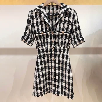 Women Dress Spring / Summer 2020 Lapel Short Sleeve Plaid Women's Dress
Women Dress Spring / Summer 2020 Lapel Short Sleeve Plaid Women's Dress