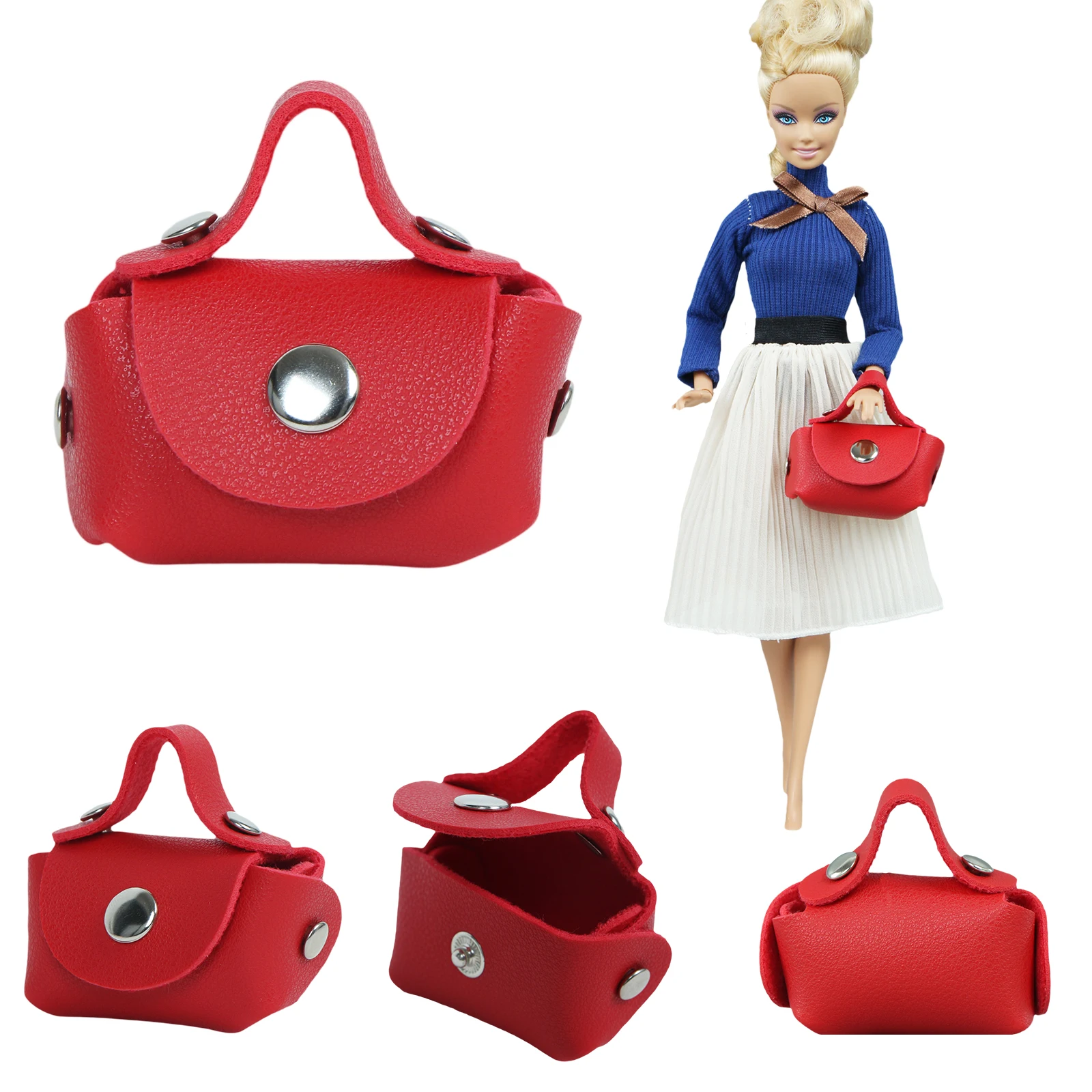 Фото Сумка для кукол модная красная сумка покупок через плечо лучшая макияжа