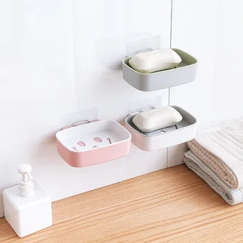 2261 Hole Punched Double Layer Soap Dish Seemless Stickers Suction Wall Water Draining Soap Box Bathroom Soap Storage Shelf
2261 Hole Punched Double Layer Soap Dish Seemless Stickers Suction Wall Water Draining Soap Box Bathroom Soap Storage Shelf