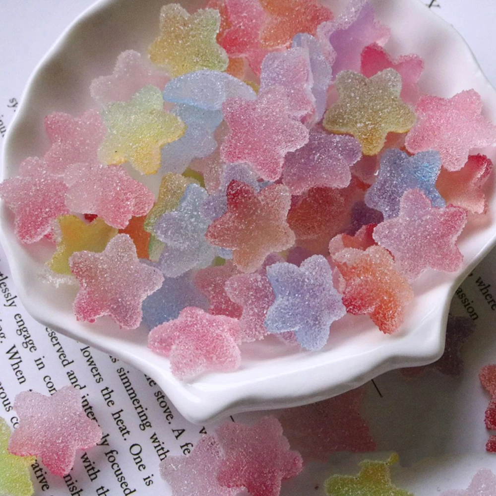 50Pcs/Bag Gummy Star Nail Art Decoration 10mm Resin Gradient 3D Five-pointed Charms 6 Colors Candy DIY Manicure Accessories KI#9
50Pcs/Bag Gummy Star Nail Art Decoration 10mm Resin Gradient 3D Five-pointed Charms 6 Colors Candy DIY Manicure Accessories KI#9