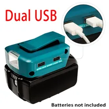 1PC LED Light Adapter Working Light Suitable For MAK/Dewalt Bocsh Black & Decker 14.4V 18V Battery ADP05 Dual USB
1PC LED Light Adapter Working Light Suitable For MAK/Dewalt Bocsh Black & Decker 14.4V 18V Battery ADP05 Dual USB