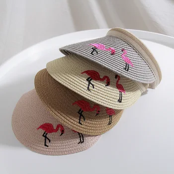 Empty top straw hat Korean version of women's summer sun-proof sun hat beach hat flamingo embroidered hat
Empty top straw hat Korean version of women's summer sun-proof sun hat beach hat flamingo embroidered hat