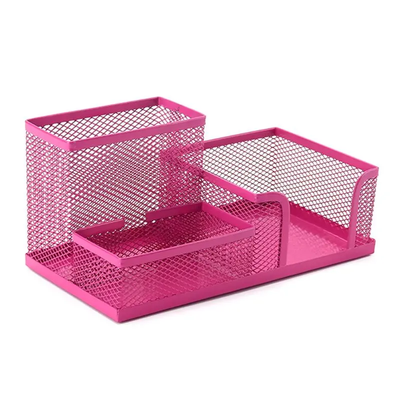 Metal Mesh Desk Organizer Pen Pencil Storage Holder with 3 Compartments for Home Office Students Supplies Accessories 
Metal Mesh Desk Organizer Pen Pencil Storage Holder with 3 Compartments for Home Office Students Supplies Accessories
