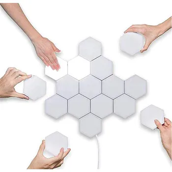 15pcs/set DIY Quantum Wall Light Touch Sensitive Modular Hexagon Light Night Lamp Minimalist Custom Novelty Creative Decoration
15pcs/set DIY Quantum Wall Light Touch Sensitive Modular Hexagon Light Night Lamp Minimalist Custom Novelty Creative Decoration