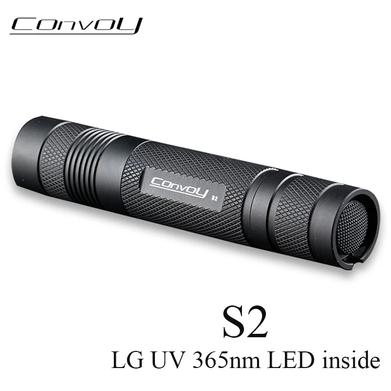 UV Flashlight Convoy S2 with LG UV 365nm LED 7135*3 One 100% Mode Torch Linterna LED Ultraviolet Ultra Violet Light Zwb2 Filter
UV Flashlight Convoy S2 with LG UV 365nm LED 7135*3 One 100% Mode Torch Linterna LED Ultraviolet Ultra Violet Light Zwb2 Filter