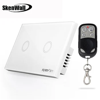 2Gang Wall Light Remote Control Black Touch Switch Luxury Crystal Glass Panel Led Light Switch 110-240V 120*73*34mm US Standard
2Gang Wall Light Remote Control Black Touch Switch Luxury Crystal Glass Panel Led Light Switch 110-240V 120*73*34mm US Standard