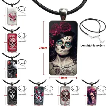 For Girls Gifts Flower Floral Sugar Skull Tattooed Fashion Glass Cabochon Pendant Rectangle Necklace Choker Necklace Jewelry
For Girls Gifts Flower Floral Sugar Skull Tattooed Fashion Glass Cabochon Pendant Rectangle Necklace Choker Necklace Jewelry