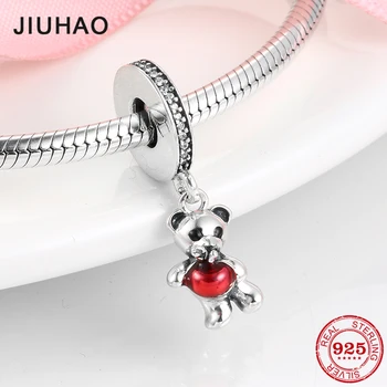 925 Sterling Silver Lovely holding apple Bear Charms For jewelry making Pendants Fit Original Designer Charm Bracelets Necklace
925 Sterling Silver Lovely holding apple Bear Charms For jewelry making Pendants Fit Original Designer Charm Bracelets Necklace