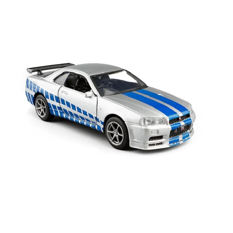 1/36 Nisan GTR34 Jackiekim diecast static car model for collectors and enthusiasts
1/36 Nisan GTR34 Jackiekim diecast static car model for collectors and enthusiasts
